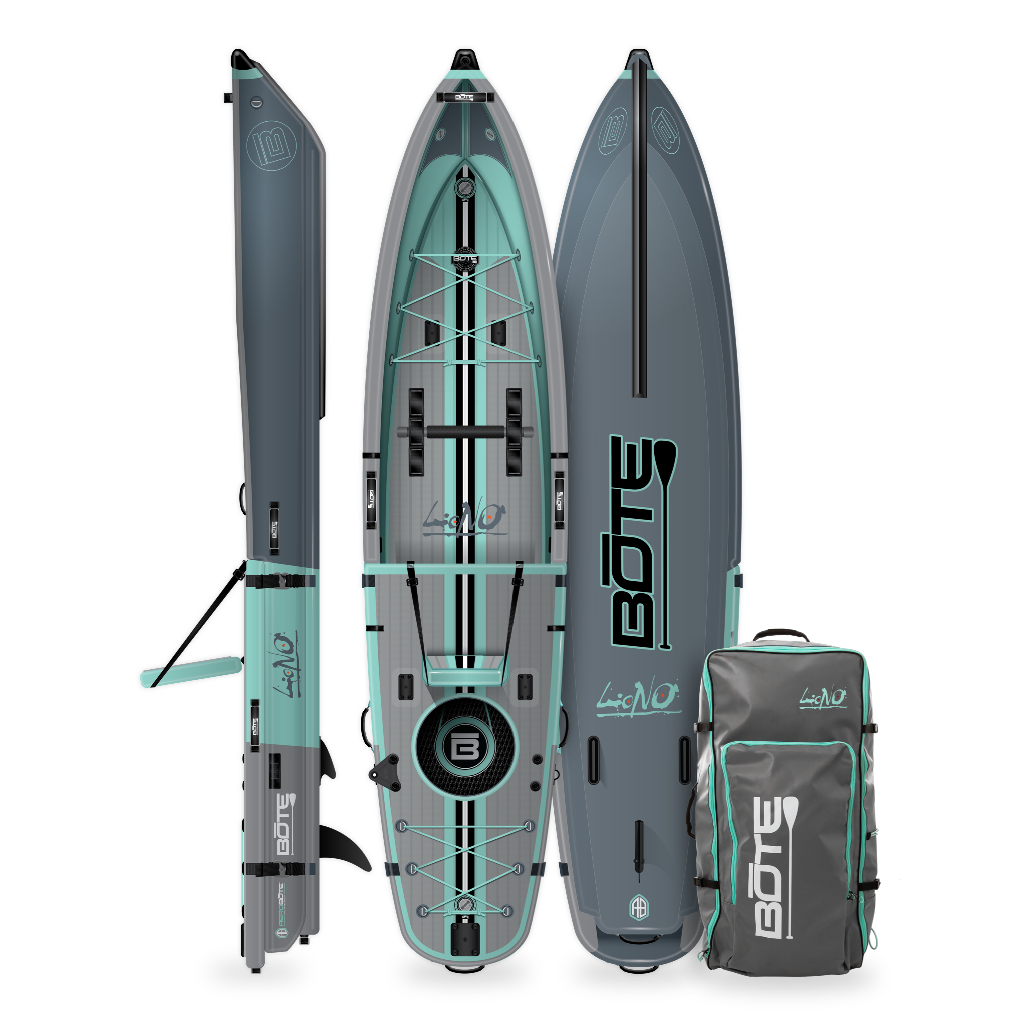 Bote Lono Aero 12' 6" Kayak Grey Rocky Mountain Fitness Kelowna