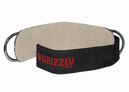 GRIZZLY 3" Leather Ankle Cuff Strap Black