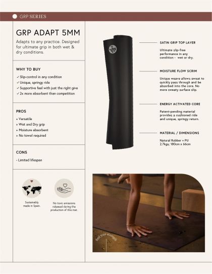 Manduka GRP Adapt Yoga Mat 5mm 71&quot; - All Color