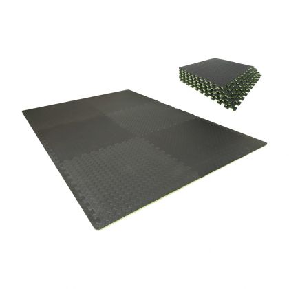 MD Buddy 2&#039;x2&#039; Interlock Judo Mat (4inSet-Blk/Grn)
