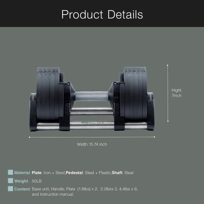 Nuobell Adjustable Dumbbell 550 (Black Out) Pair