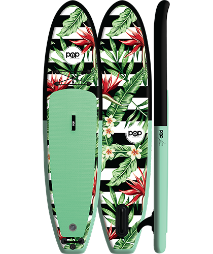 Pop 10&#039;6&quot; Inflatable Royal Hawaiian (Black/Green)