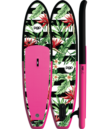 Pop 10&#039;6&quot; Inflatable Royal Hawaiian (Black/Pink)