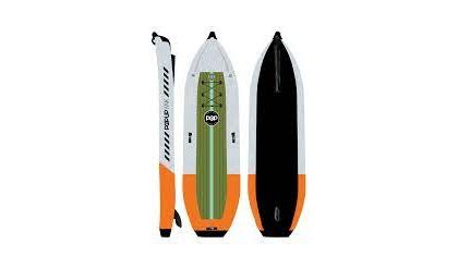 POP Paddleboard Inflatable Kayak 12&#039; Orange and Blue