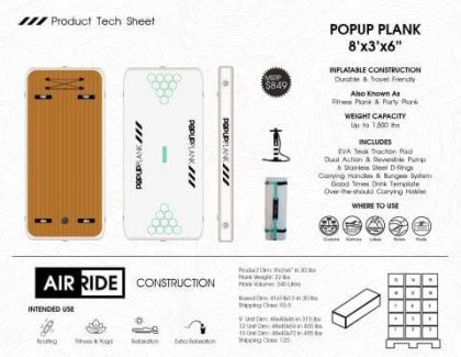 POP UP INFLATABLE PLANK