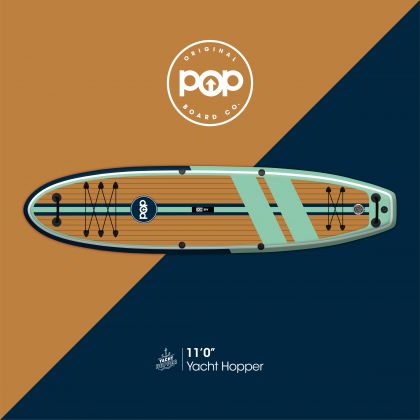 POP Yacht Hopper- Teak, Blue Inflatable 2022 Model