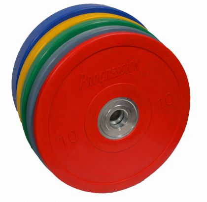 Progression 35lbs Rubber Bumper Plate - (YELLOW)