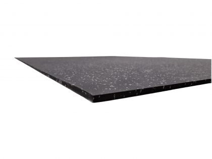 QS Rubber 4&#039;x6&#039;x9.5mm Straight Edge Mat - GREY SPECKLE